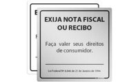 Placa Exija Nota Fiscal