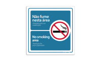Placa De Proibido Fumar Bilíngue