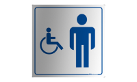 Placa de Banheiro Masculino para Deficientes