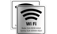 Placa de Senha WiFi com Rede Personalizada