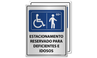 Placa Reservado para Deficientes e Idosos