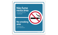 Placa De Proibido Fumar Bilíngue