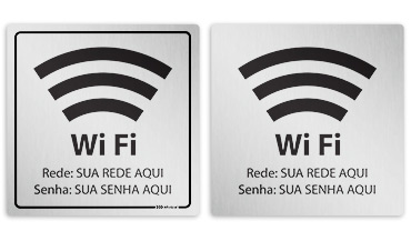 Placa Senha WiFi2 Personalizada