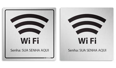 Placa Senha WiFi Personalizada
