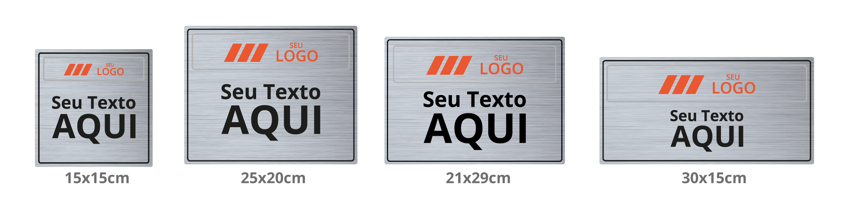 Placa Personalizada Em A O Inox Afixgraf