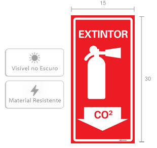 Placa Extintor CO²