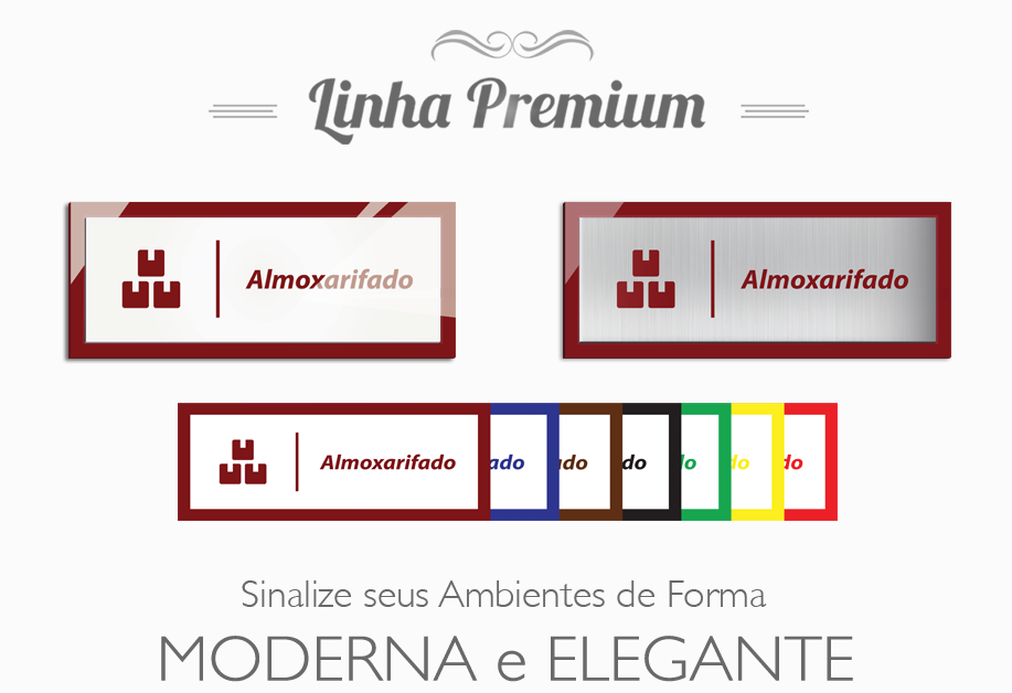 Placa Almoxarifado - Linha Premium em Acrílico