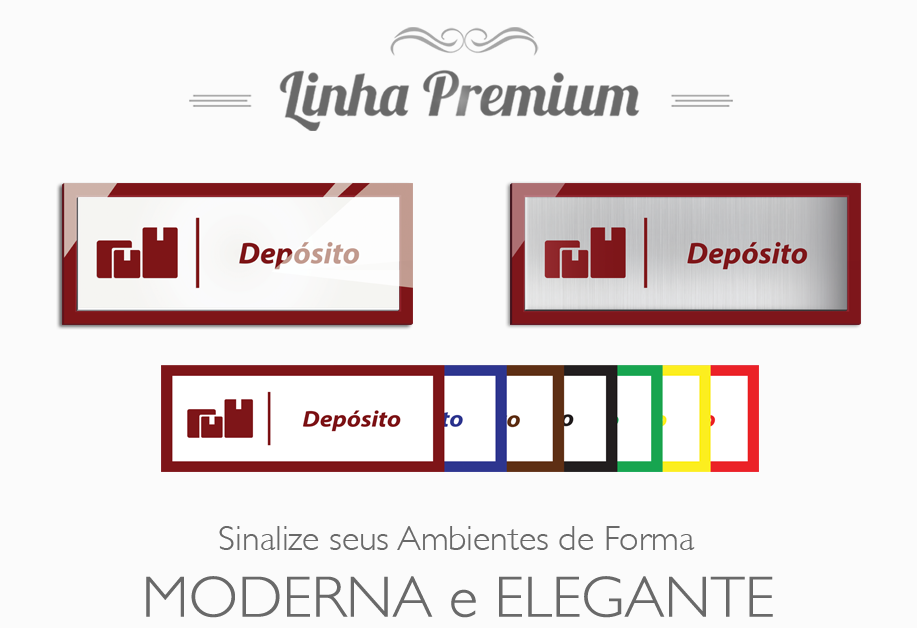 Placa Depósito - Linha Premium em Acrílico