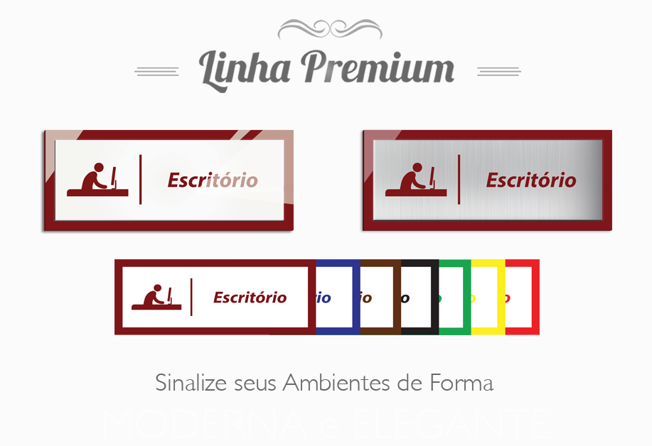 Placa Escritório - Linha Premium em Acrílico