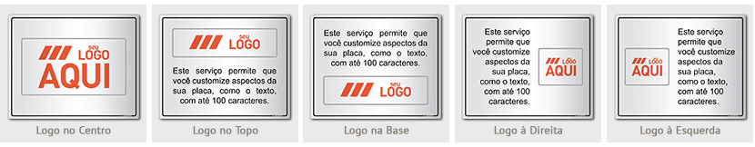 Placa Personalização em Alumínio - Logo