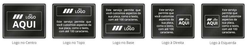 Placa Personalização em Alumínio - Logo