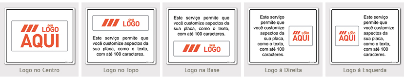 Placa Personalização em PVC - Logo