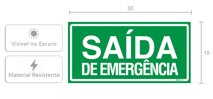 Placa Saída de Emergência