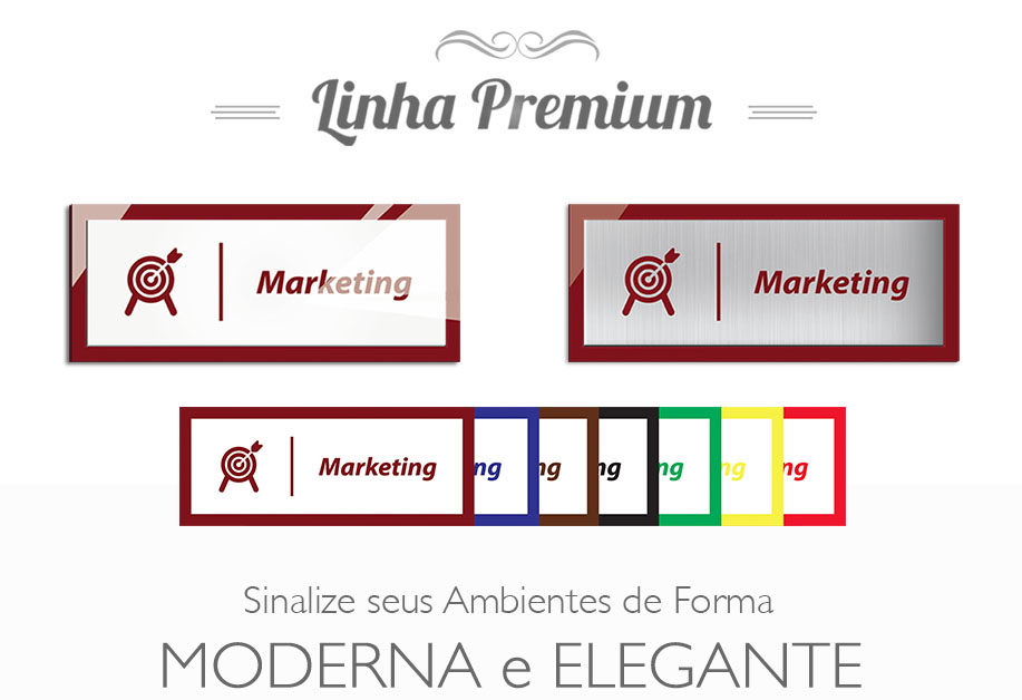 Placa Marketing - Linha Premium em Acrílico